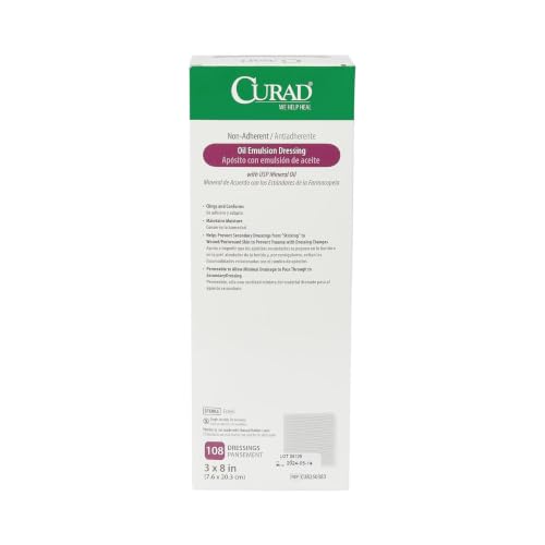 CURAD Sterile Non-Adherent Oil Emulsion Gauze Dressing, 3" x 8", Pack de 648 miniatura 3