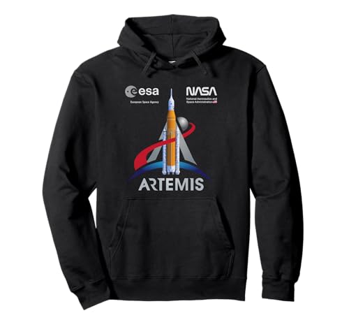 NASA Artemis Mission SLS Worm und ESA Logo Pullover Hoodie