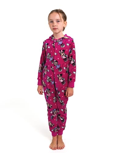 Combinaison à capuche Minnie Mouse Disney rose pour fille en taille 98-104