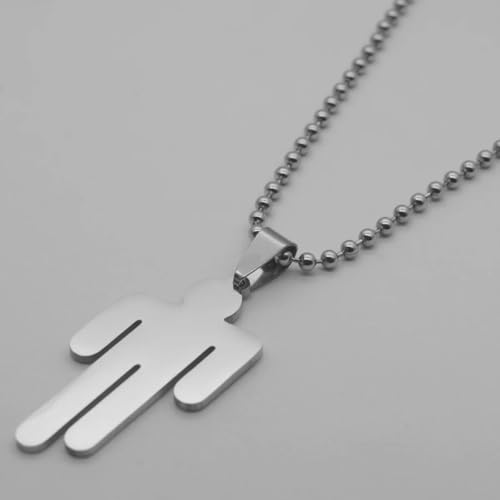 Bbillie Necklace For Women Stainless Steel Human Pendant Necklace For Fans Gift Punk Hip-Hop Jewelry Korean Fashion4