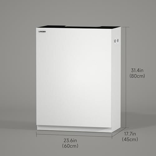LANDEN Aquarium Wooden Stand and Cabinet for up to 30 Gal Tank, Fish Reptile Sea Salt WaterTank Stand, Nano Foam Leveling Mat Included, W23.6xD17.7xH31.5 in, Wooden Matte White Painted(Stand Only) - Thumbnail 2