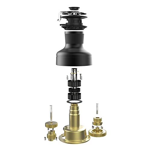 Lewmar 40ST EVO Self Tailing Alloy Winch in Black – Two Speed Size 40 Winch, Gear Ratio of 1.9:1 in 1st Gear; 5.8:1 in 2nd Gear, Measures 5-13/16