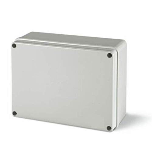 Caja de derivación exterior de plástico paredes lisas, rectangular, 190 x 140 cm, caja hermética eléctrica de exterior, caja eléctrica de pared impermeable de plástico Cover