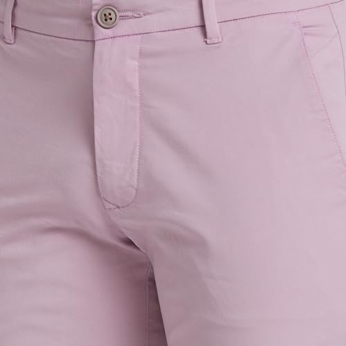 Image of Parx Men's Solid Pattern Lrt Cotton Blend Flat Front Casual Trouser