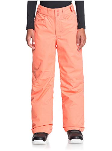 Roxy Backyard-Pantalón para Nieve para Niñas 8-16, Fusion Coral, 12/L