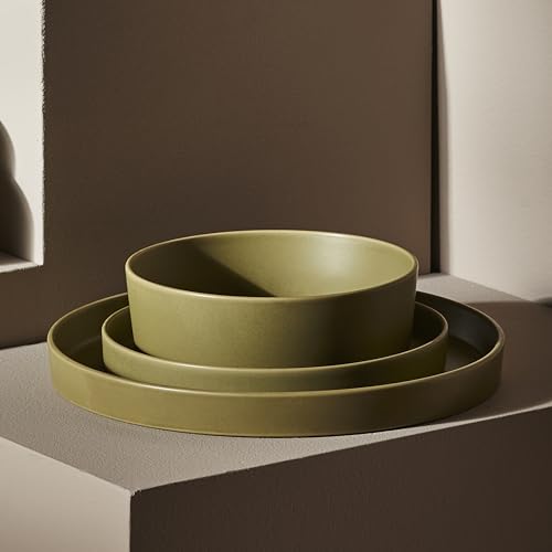 MODAN-24-Piece-Stoneware-Dinnerware-Set-Plates-and-Bowls-Sets-Dish-Set-for-8-Green