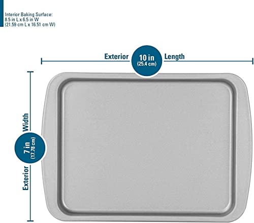 G & S Metal Products Company Ovenstuff Personal Size 6-Piece Toaster Oven Set-Non-Stick Baking Pans, Easy To Clean And Perfect For Single Servings, Silver #TOP2