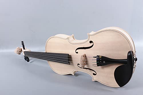 5 string violin 4/4 Full size unfinished White Violin Ebony Fittings Maple spruce wood DIY violin