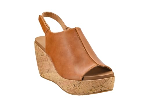 Image of Corkys Footwear Women's Weekend Plans Wedge Sandals - Featuring a 3.25-Inch Heel with a 1.25-Inch Platform, Cushioned EVA Insoles and Hook & Loop Closure