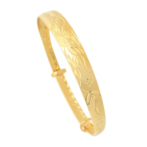 Xusamss Fashion 18K Gold Plated Phoenix Pattern Cuff Bracelet