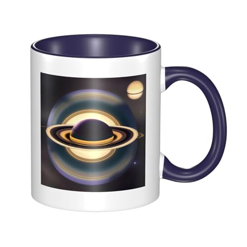 XZDZWK Schöne Saturn-Tasse, stilvoll, langlebig und marineblau,...