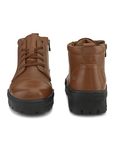Image of TSF 768 Tan Genuine Leather Police Boot Extra Comfortable & Durable Light Weight Boot