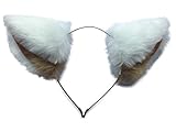 DOUEER Retsuko Cosplay Cat Ear Headband Multicolor (white)