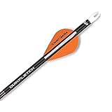 New Archery Products Quikfletch Quikspin 2' 3-Vane Stabilizing Fletching - Black Tube, Orange/White Vanes