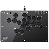 AQielev アケコン レバーレス コントローラー「2025年新登場 全機種対応 入門者でもプロ級操作」16ボタン ps4コントローラー レバーレス PC用 ジョイスティック 格闘キーボード 格闘ゲーム パッド 世界大会仕様の操作感 0遅延 TURBO連射 極薄ワイドパネル 膝置き 静音快適ボタンレイアウト OLED RGB LED ホットスワップ キーアサイン変更 SOCD方向制御 EVO大会対応 格ゲー PC/PS4/PS3/Switch/Steam Deck等対応 DIY可 日本語説明書付き