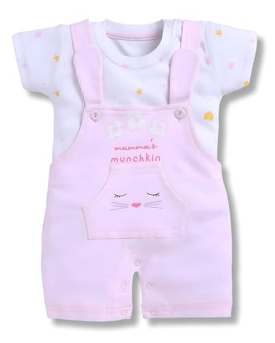 Image of Toonyport Baby Boy Cute Mamma's Munckin Dungaree (Pink)