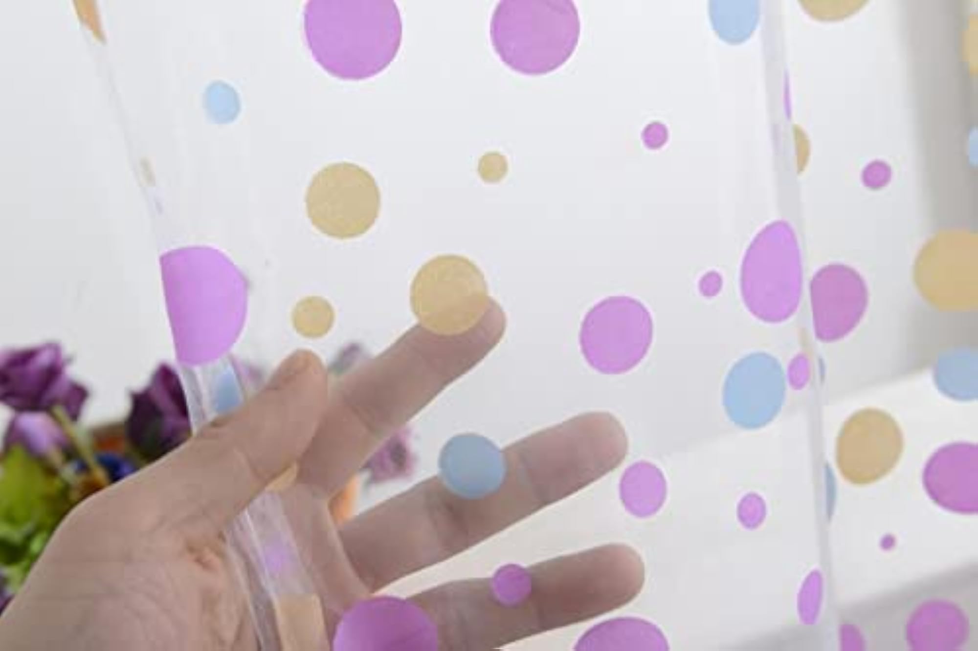Colourful Dot Pattern Window Door Balcony Curtain