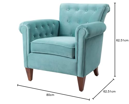 Image of Lakdi The Furniture Co.| Living Room | Lounge Chair | Back Button | Rolled Arms | Internal Structure | Solid Wood | Accent Chair | for Home & Furniture | Outdoor & Indoor | Durable | Modern Design