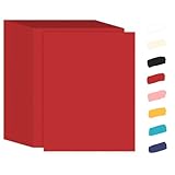 100 Sheets Red Cardstock 8.5 x...