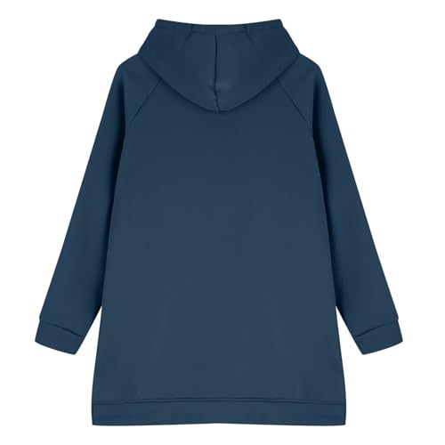 The Warmy Oversized Sweatshirt Dress Casual Long Sleeve Split Hem Hoodies - image 5
