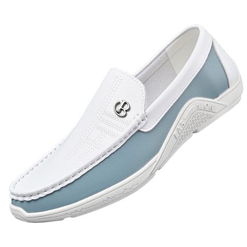 Men's Loafers Moccasin Driving Shoes Slip on Soft Walking Shoes Men's Leather Business Casual Shoes