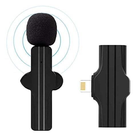 TOOSOAR Lavalier Microphone Wireless for iPhone, 2.4 GHz Car Noise Cancelling Mini Lavalier Microphone, Lapel Microphone, Wireless, Plug and Play, for YouTube TikTok, No Bluetooth or App Microphone Cover