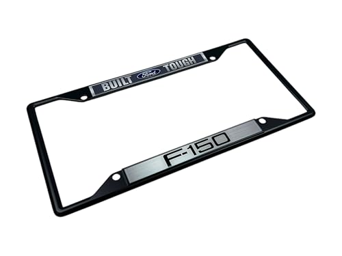 Eurosport Daytona - Compatible with Ford Built Ford Tough F-150 - Daytona Lite Black License Plate Frame