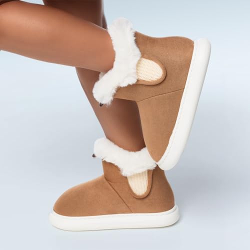 Emma | Slippers for Women | Indoor Outdoor All-Season Ankle Booties with Faux Fur Lining, Pull-On Vinyl Upper, Breathable Non-Slip EVA Sole, Cozy Summer Nightwear, Versatile House Shoes2