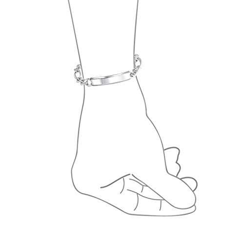 Bling Jewelry Unisex Personalize Bar Name Plated identification ID Bracelet For Men with Mariner, Curb, Figaro, Link Chain .925 Sterling Silver Made In Italy 7,8,8.5,9 Inch Customizable3