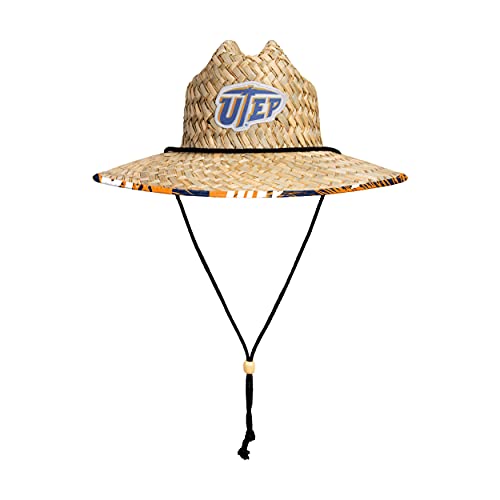 Image of FOCO Men's NCAA College Team Logo Floral Straw Sun Hat