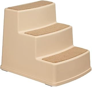 Amazon Basics 3-Step Non-slip Pet Stairs for Dogs and Cats, Tan