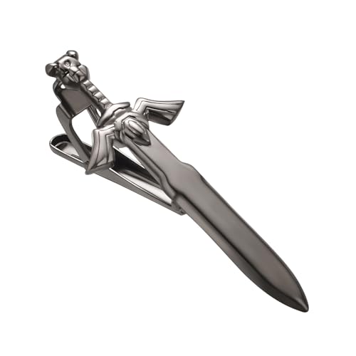 Image of TRENDTIECLIP Sword Tie Clip for Men Novelty Black Tie Bar Personalized Unique Party Jewelry Gift