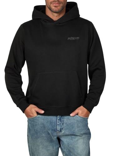 JACK & JONES Hoodie Herren Relaxed Fit mit Print JWHINTERLUDE Sweat Hood Plus Size Kapuzenpullover Pullover Sweatshirt Größe:3XL Farbe:Black