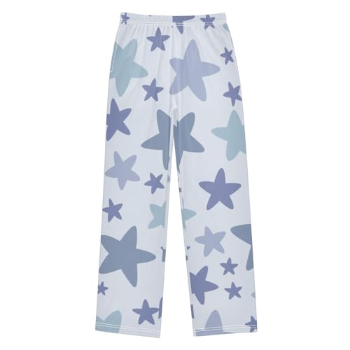Boys' Pants Grey Purple Stars Long Bottoms Jogger Pants Elastic Waist Trousers with Pockets S-XL
