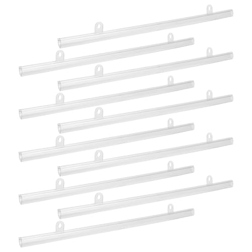 NUOBESTY 10 Pezzi Asta per Poster in PVC 40 CM Gancio per Binario per Poster Cornice per Scorrimento per Pittura Sospensione Rapida per Supermercati e Negozi al Dettaglio