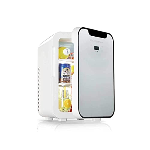 GKJDESBW Mini refrigerador, refrigeración Compresor de 20 litros Mini refrigerador pequeño Dormitorio con Mini refrigerador para automóvil Alquiler de casa rodante Doble propósito Duradero (D 20L)