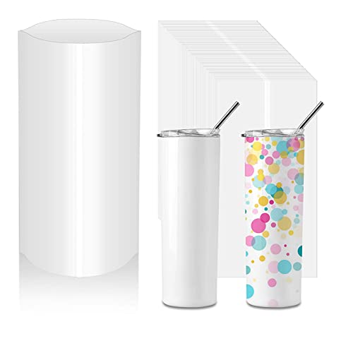 Muloo 100 PCS Shrink Wrap For Sublimation Tumbler Convenient Efficient Easy To Use For Mugs Cups Water Bottles Sublimation Heat Transfer Shrink Wrap
