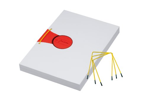 Jalema Pli-Fix Archivbinder 2639800000, Füllvermögen circa 700 Blatt, 100er Packung, 88 mm Lochung, gelb Cover