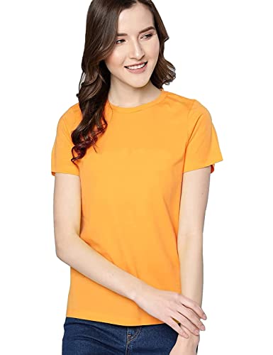Image of Cotton Half Sleeve T-Shirt for Women, Round Neck Half Sleeves Gym Sports T-Shirt, Casual Women's Regular T-Shirt