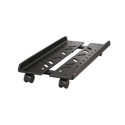 Soporte para CPU móvil tipo carrito con 4 ruedas giratorias, ajustable, fabricado en acero, compatible con torres de PC de gran tamaño