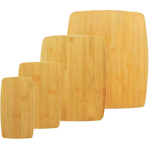 Set de 4 tablas de cortar de bambú 14x12 pulgadas miniatura 1
