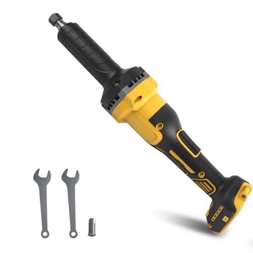 Amoladora inalámbrica compatible con batería Dewalt de 18 V y 20 V, amoladora recta eléctrica sin escobillas de 24000 RPM con 4 velocidades variables para moler, pulir, desbarbar