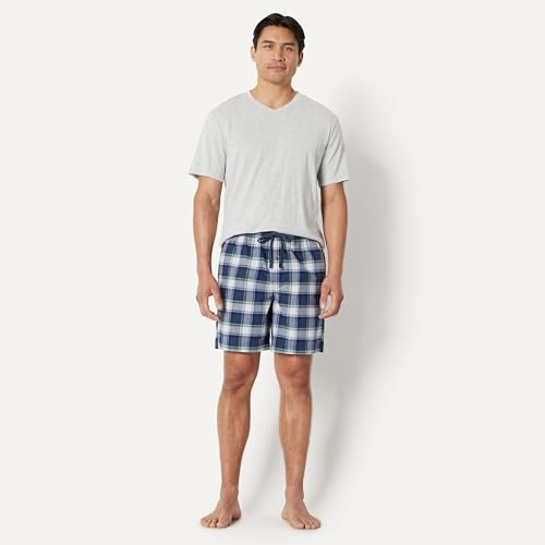 Image of Amazon Essentials Men's Lounge Sleepwear Pajama Bottom Shorts, Cotton Stretch Poplin