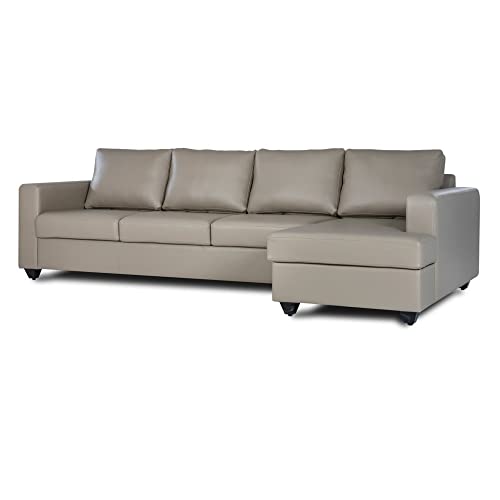 Image of Wakefit 3 Seater Sofa Set | 3 Year Warranty | Wooden Sofa for Living Room, Right Aligned - Napper(Jindal : Cappuccino)