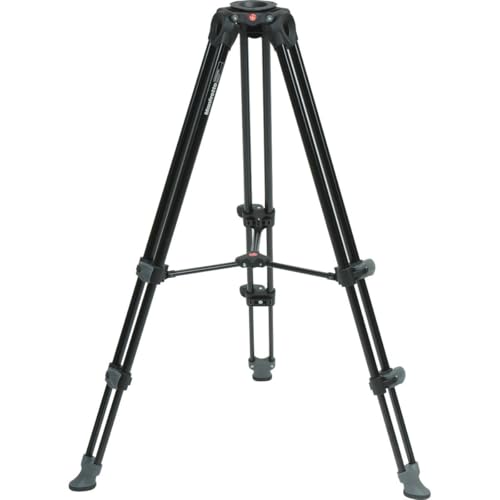 Image of Manfrotto MVK502AM-1 Professional Fluid Video System Aluminum Tripod with Telescop Twin Leg (Black)
