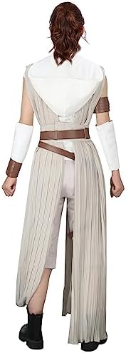 Womens Rey Costume Adult Jedi Cosplay Suits Deluxe Tops Pants Outfit Full Set with Belt for Halloween