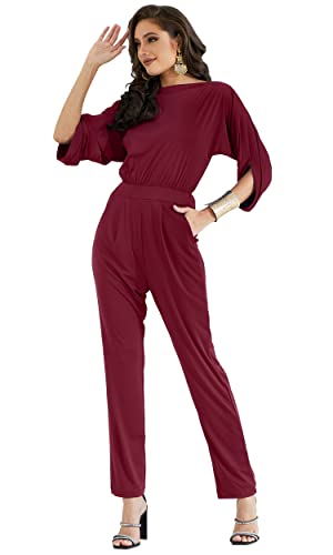 Image of KOH KOH Womens Short Sleeve Semi Formal Cocktail One Piece Jumpsuit Romper