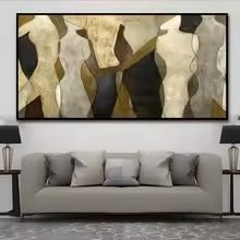 Tableau abstrait sur toile expression de la danse affiche poétique - 2