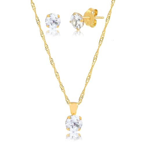 Conjunto Colar E Brinco Ponto De Luz