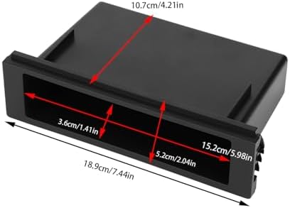 Universal Radio Pocket Cd Storage Single Din Install Mounting Dash Trim Kit 1Din Car Stereo Radio Storage Box Inner Organizer Fits for image 2